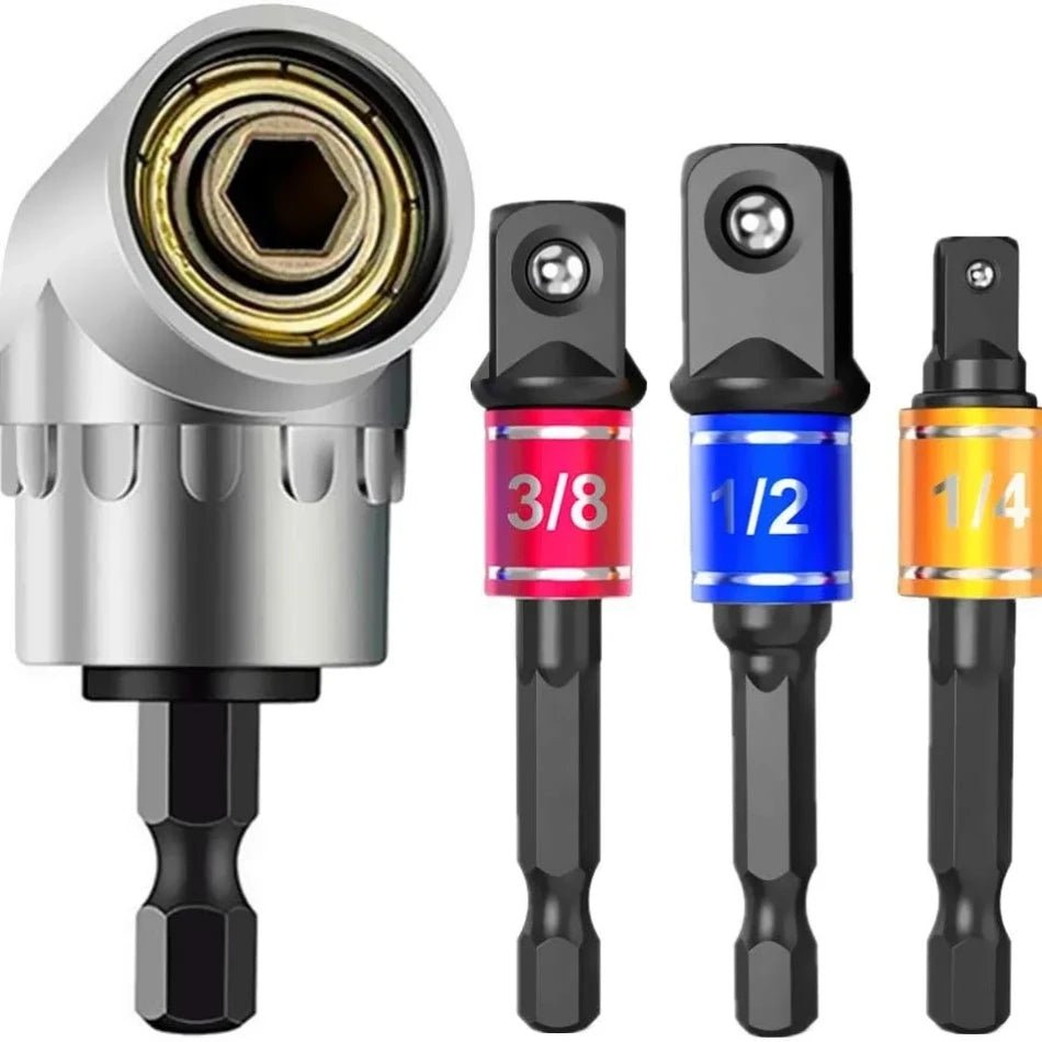 Impact Grade 105 Degree Angle Socket Adapter Power Hand Tool Part Driver Extension Set Screwdriver Holder Drill Nut Attachment - PCWLDASHRES