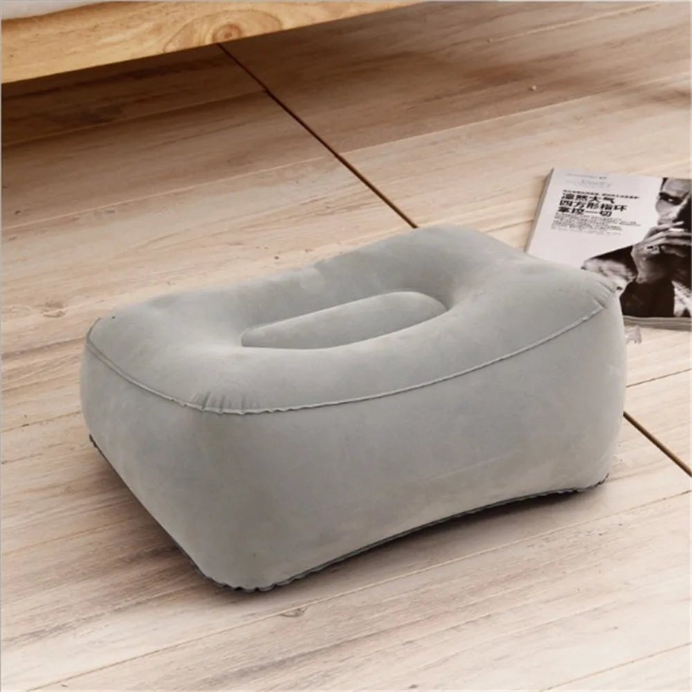 Inflatable Soft Footrest Pillow PVC Inflatable Foot Rest Pillow Cushion Air Travel Office Home Leg Up Relaxing Feet Almohada - PCWLDASHRES