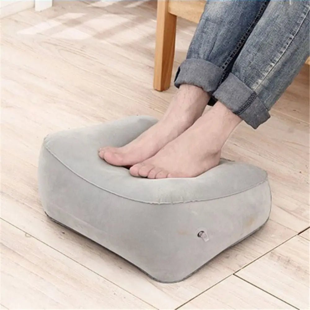 Inflatable Soft Footrest Pillow PVC Inflatable Foot Rest Pillow Cushion Air Travel Office Home Leg Up Relaxing Feet Almohada - PCWLDASHRES