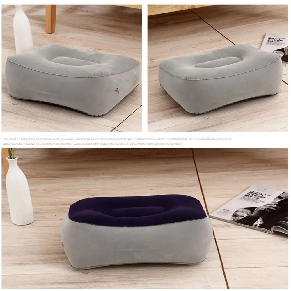 Inflatable Soft Footrest Pillow PVC Inflatable Foot Rest Pillow Cushion Air Travel Office Home Leg Up Relaxing Feet Almohada - PCWLDASHRES