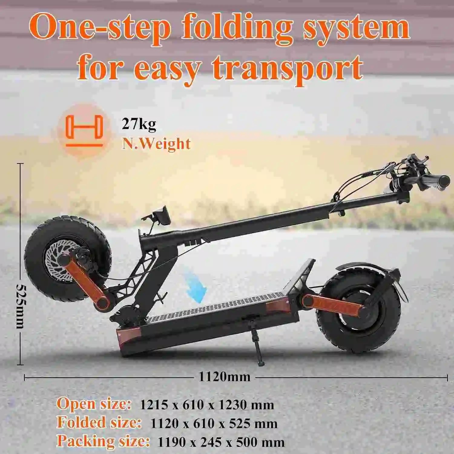 JOYOR S10 - S - Z 10" Off - Road Electric Scooter 2*1000W Dual Motors 60V 18Ah Battery - PCWLDASHRES