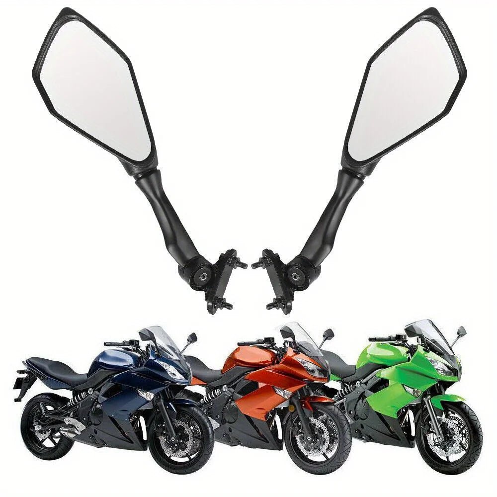 Left and Right Mirrors in Black for Kawasaki Ninja 650R (2009 - 2016) & 400R (2010 - 2014) - PCWLDASHRES