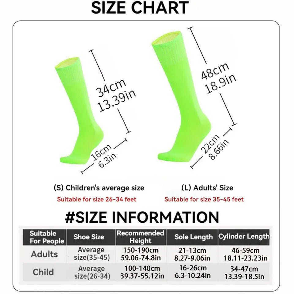 Loogdeel 1Pair EU30 - 44 Football Sports Socks Long Knee Cotton Kids Basketball Stockings Soccer Baseball Adults Children Socks - PCWLDASHRES