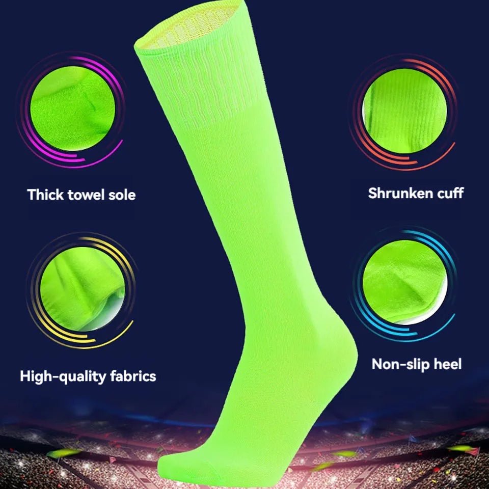 Loogdeel 1Pair EU30 - 44 Football Sports Socks Long Knee Cotton Kids Basketball Stockings Soccer Baseball Adults Children Socks - PCWLDASHRES