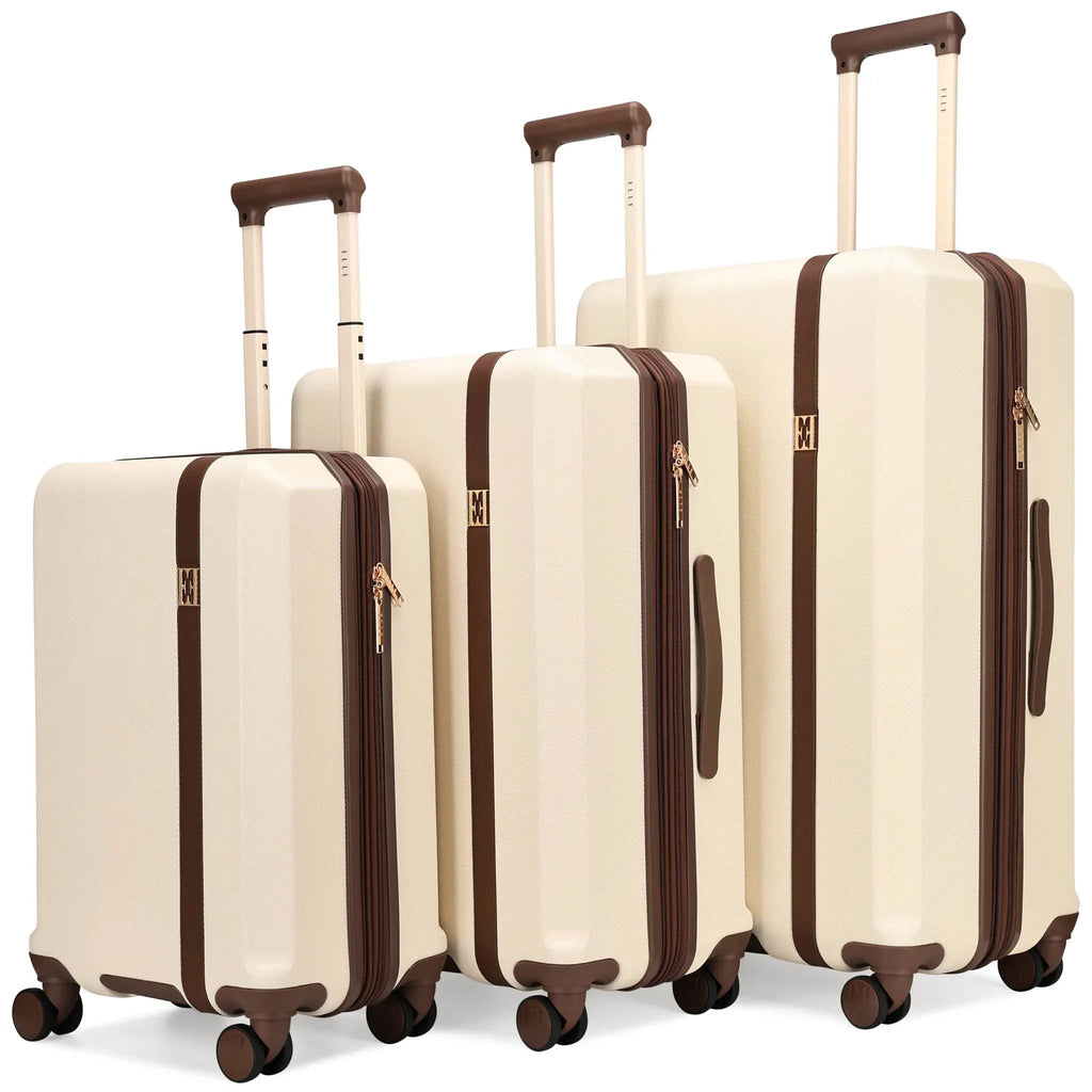 Luxe Journey 3 Piece Expandable Retro Luggage Set - PCWLDASHRES