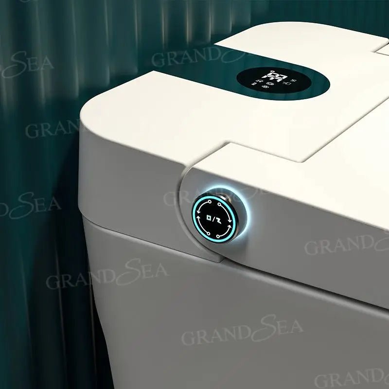 Luxury Floor Standing White Ceramic Smart Toilet Electric Bidet Smart Automatic Toilet with Remote Control - PCWLDASHRES