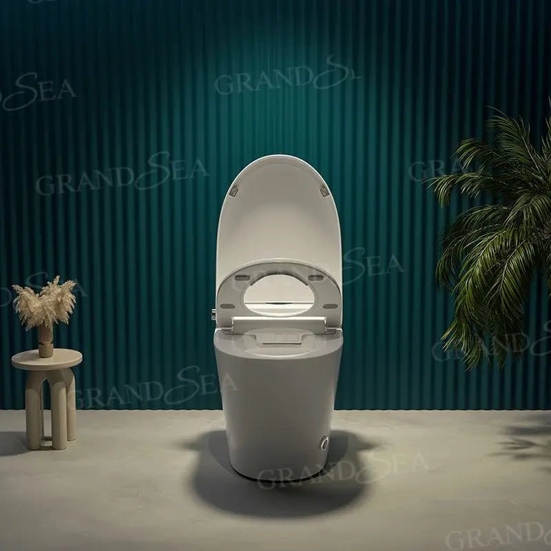Luxury Floor Standing White Ceramic Smart Toilet Electric Bidet Smart Automatic Toilet with Remote Control - PCWLDASHRES