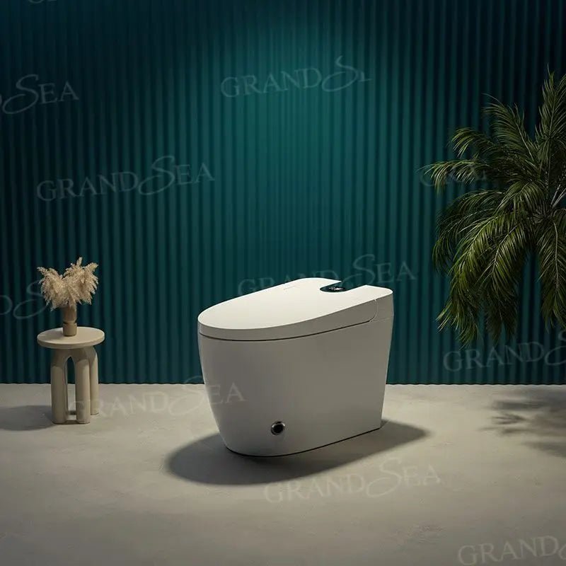 Luxury Floor Standing White Ceramic Smart Toilet Electric Bidet Smart Automatic Toilet with Remote Control - PCWLDASHRES