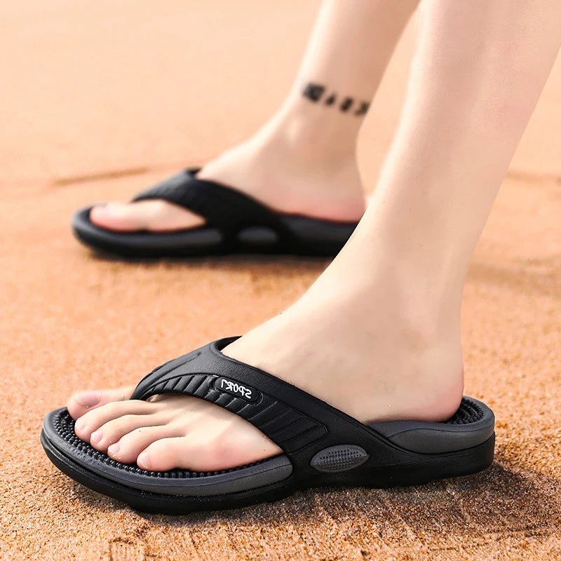 Massage Flip Flops for Men Summer Breathable Beach Shoes Sandals 46 Men Luxury Flip Flops Breathable Plus Big Size Men Slippers - PCWLDASHRES