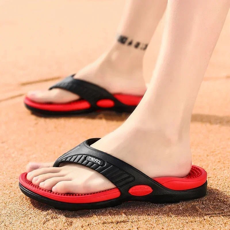 Massage Flip Flops for Men Summer Breathable Beach Shoes Sandals 46 Men Luxury Flip Flops Breathable Plus Big Size Men Slippers - PCWLDASHRES