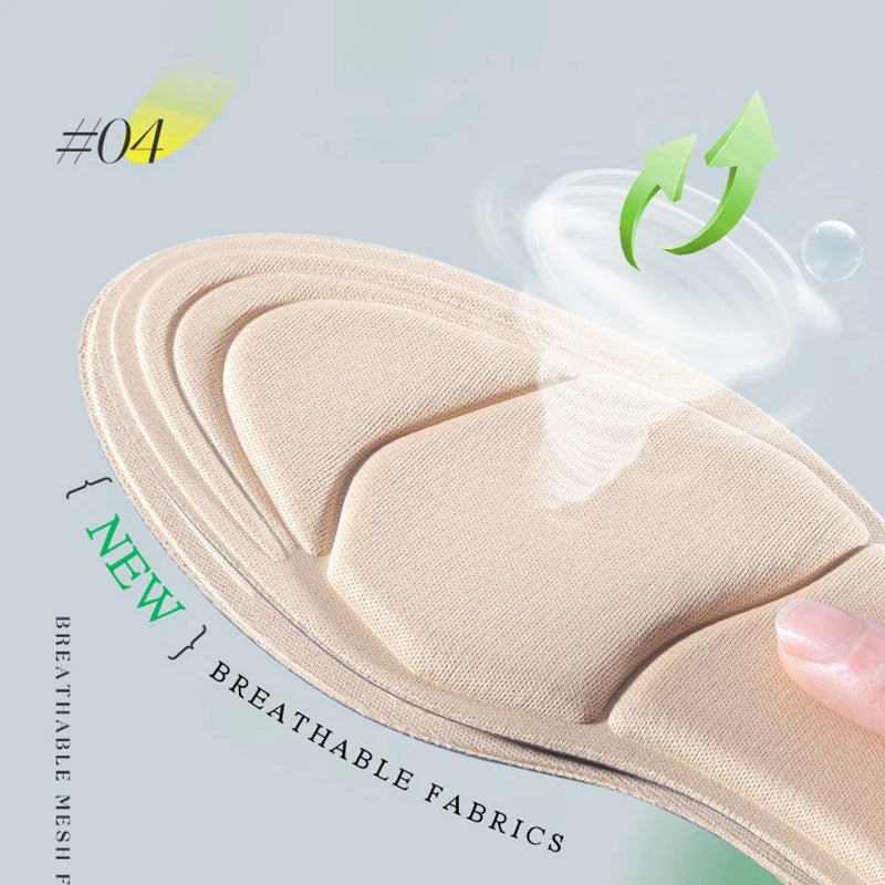 Memory Foam Insoles Women High - heel Shoes Insoles Anti - slip Cutable Insole Comfort Breathable Heel Protection Massage Shoe Pads - PCWLDASHRES