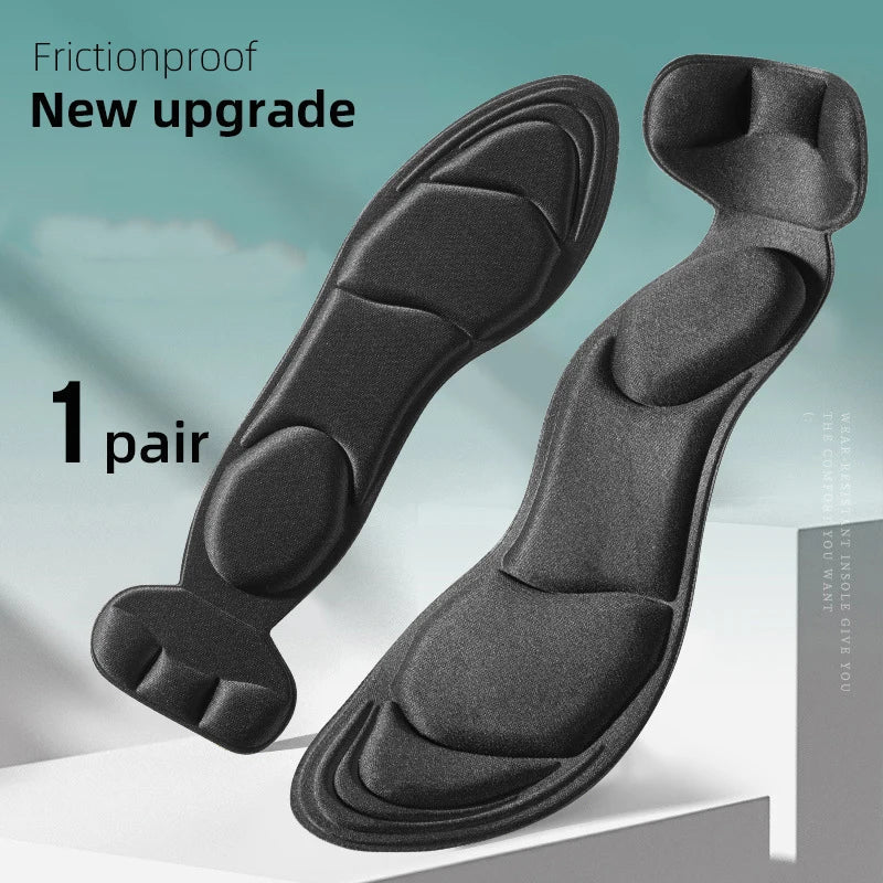 Memory Foam Insoles Women High - heel Shoes Insoles Anti - slip Cutable Insole Comfort Breathable Heel Protection Massage Shoe Pads - PCWLDASHRES