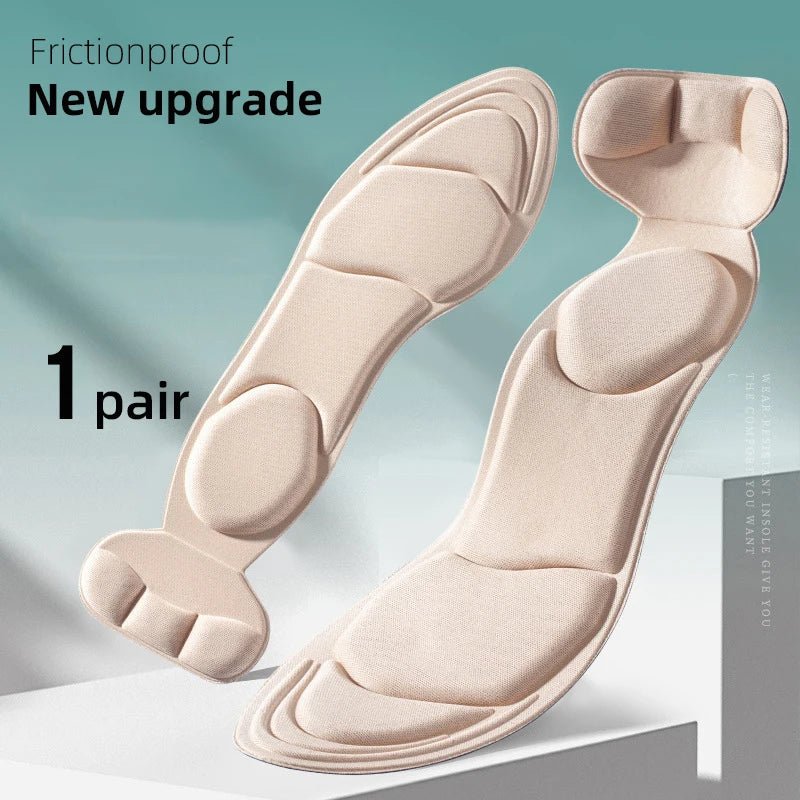 Memory Foam Insoles Women High - heel Shoes Insoles Anti - slip Cutable Insole Comfort Breathable Heel Protection Massage Shoe Pads - PCWLDASHRES
