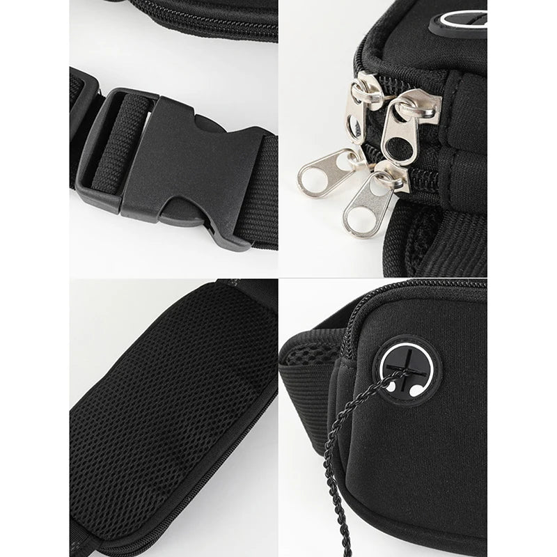 Men and Women Running Waist Bag Sports Mobile Phone Bag Waterproof Fitness Adjustable Waist Bag Marathon Equipment Cycling Bag - PCWLDASHRES