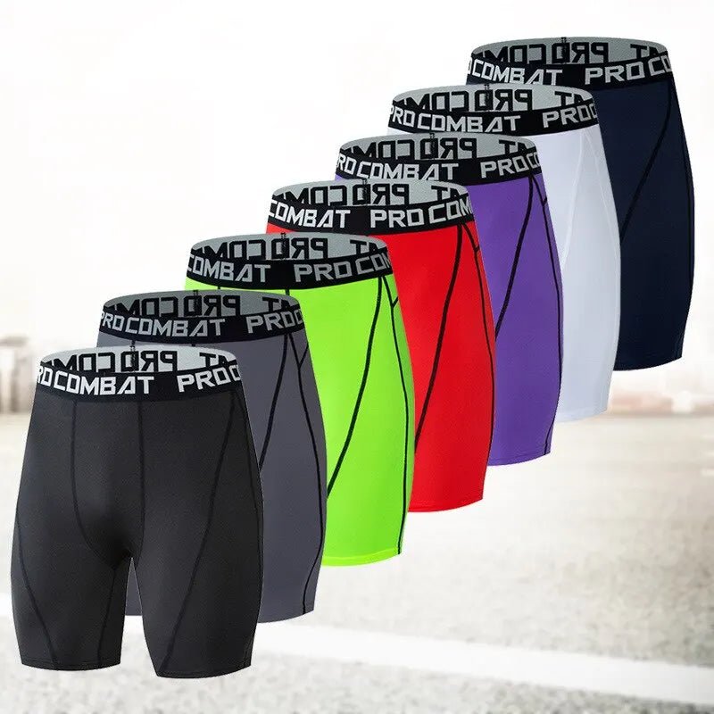 Men Bodybuilding Shorts Fitness Compression Leggings Workout Inseam Outfit Male Muscle Alive Elastic Skinny Tights - PCWLDASHRES