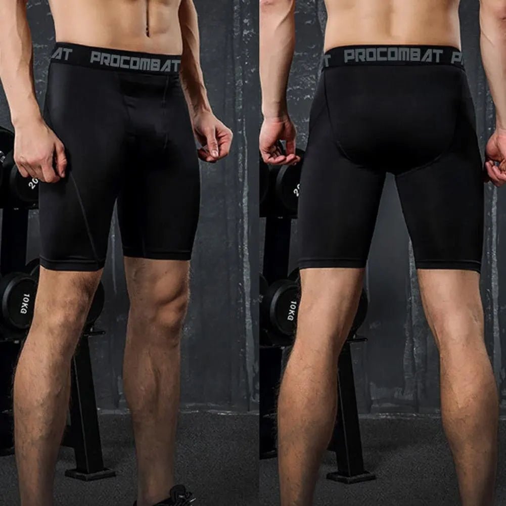 Men Bodybuilding Shorts Fitness Compression Leggings Workout Inseam Outfit Male Muscle Alive Elastic Skinny Tights - PCWLDASHRES