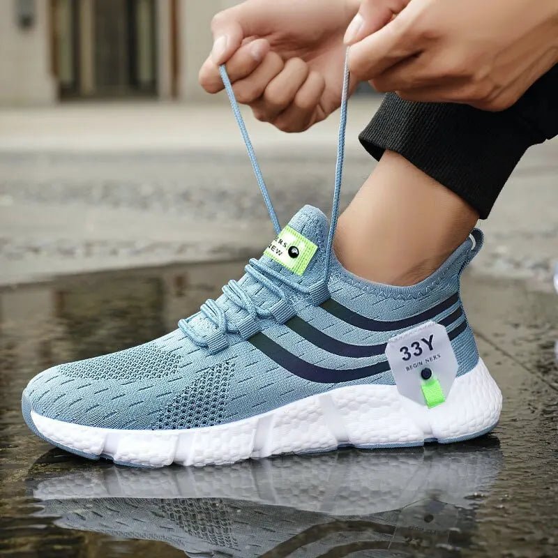 Men Casual Sport Shoes Breathable Lightweight Sneakers Outdoor Mesh Black Running Shoes Athletic Jogging Tenis Walking Shoes - PCWLDASHRES