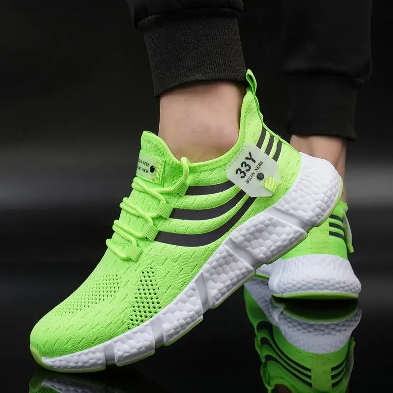 Men Casual Sport Shoes Breathable Lightweight Sneakers Outdoor Mesh Black Running Shoes Athletic Jogging Tenis Walking Shoes - PCWLDASHRES