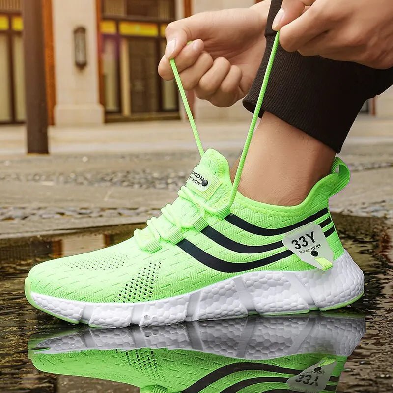 Men Casual Sport Shoes Breathable Lightweight Sneakers Outdoor Mesh Black Running Shoes Athletic Jogging Tenis Walking Shoes - PCWLDASHRES