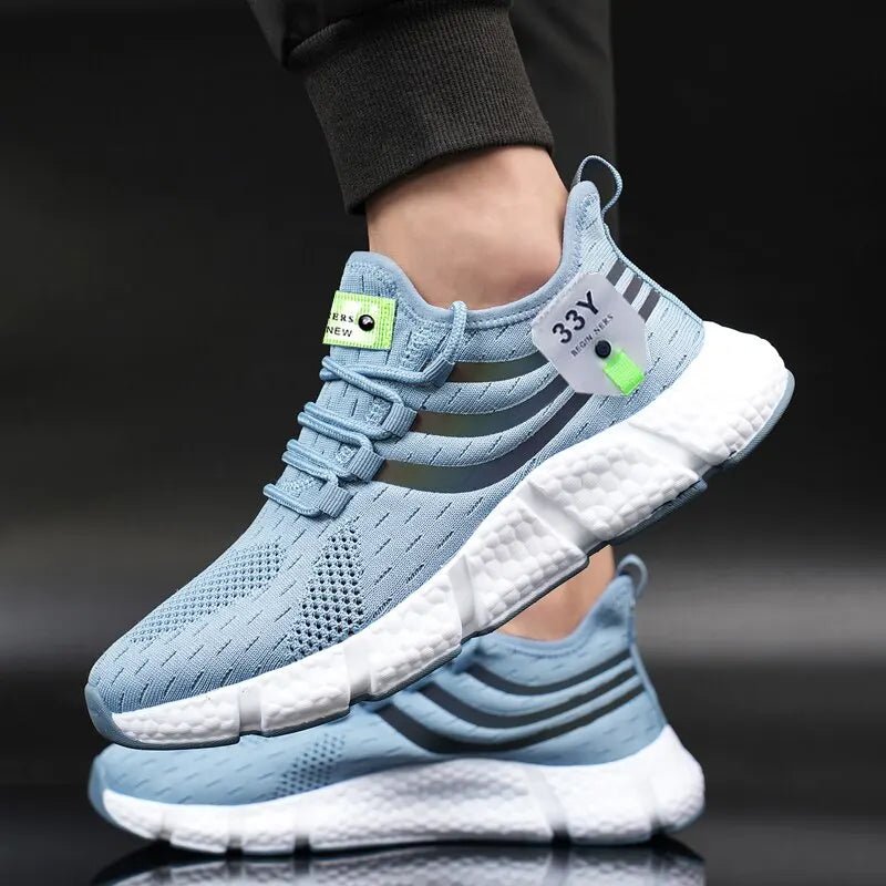 Men Casual Sport Shoes Breathable Lightweight Sneakers Outdoor Mesh Black Running Shoes Athletic Jogging Tenis Walking Shoes - PCWLDASHRES