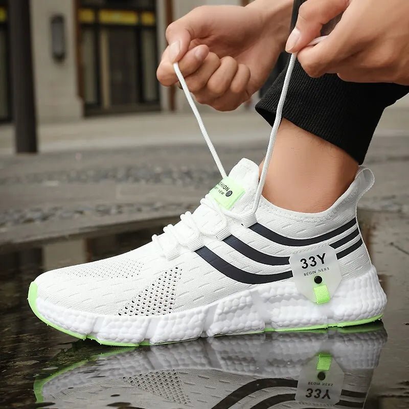 Men Casual Sport Shoes Breathable Lightweight Sneakers Outdoor Mesh Black Running Shoes Athletic Jogging Tenis Walking Shoes - PCWLDASHRES