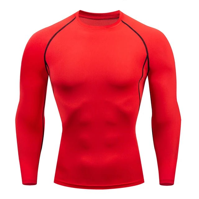 Men Sport T Shirt Fitness Running Shirt Quick Dry Long Sleeve Compression Tops Tee Workout Training Sport Gym Shirt Rashgard Men - PCWLDASHRES