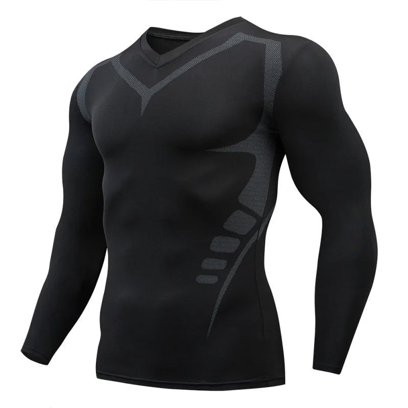 Men Sport T Shirt Fitness Running Shirt Quick Dry Long Sleeve Compression Tops Tee Workout Training Sport Gym Shirt Rashgard Men - PCWLDASHRES