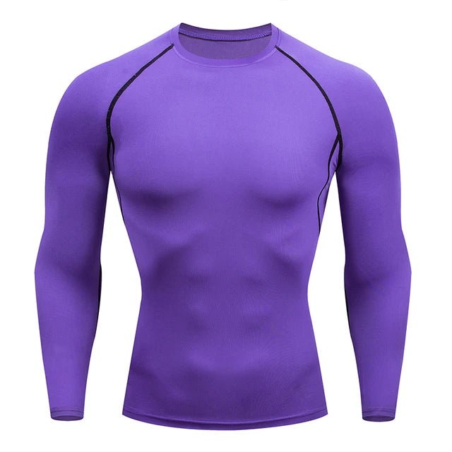 Men Sport T Shirt Fitness Running Shirt Quick Dry Long Sleeve Compression Tops Tee Workout Training Sport Gym Shirt Rashgard Men - PCWLDASHRES