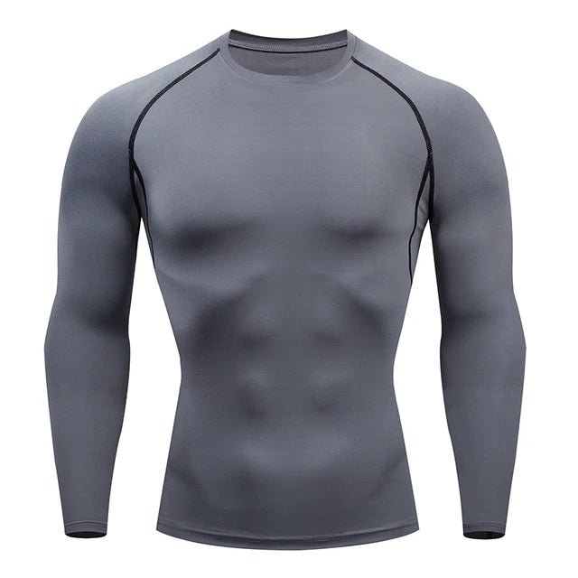 Men Sport T Shirt Fitness Running Shirt Quick Dry Long Sleeve Compression Tops Tee Workout Training Sport Gym Shirt Rashgard Men - PCWLDASHRES