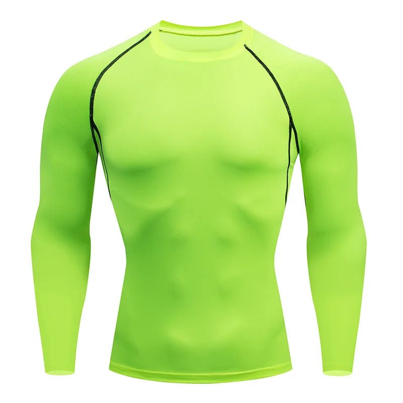 Men Sport T Shirt Fitness Running Shirt Quick Dry Long Sleeve Compression Tops Tee Workout Training Sport Gym Shirt Rashgard Men - PCWLDASHRES
