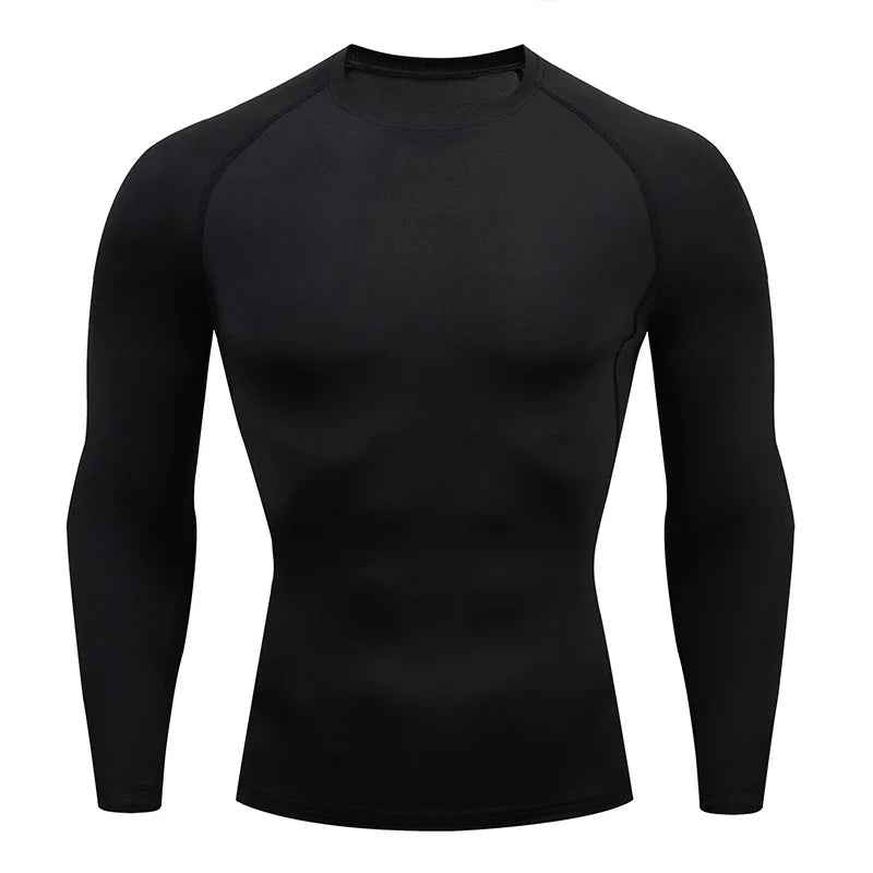 Men Sport T Shirt Fitness Running Shirt Quick Dry Long Sleeve Compression Tops Tee Workout Training Sport Gym Shirt Rashgard Men - PCWLDASHRES