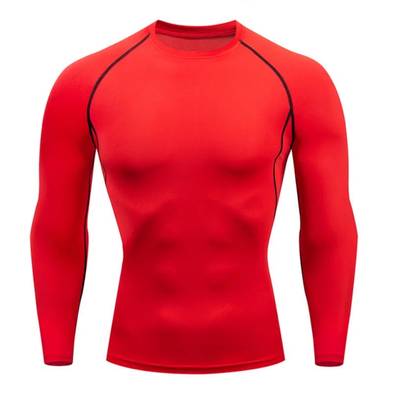Men Sport T Shirt Fitness Running Shirt Quick Dry Long Sleeve Compression Tops Tee Workout Training Sport Gym Shirt Rashgard Men - PCWLDASHRES