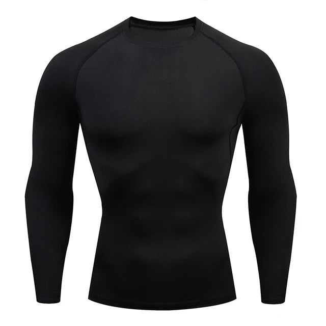 Men Sport T Shirt Fitness Running Shirt Quick Dry Long Sleeve Compression Tops Tee Workout Training Sport Gym Shirt Rashgard Men - PCWLDASHRES