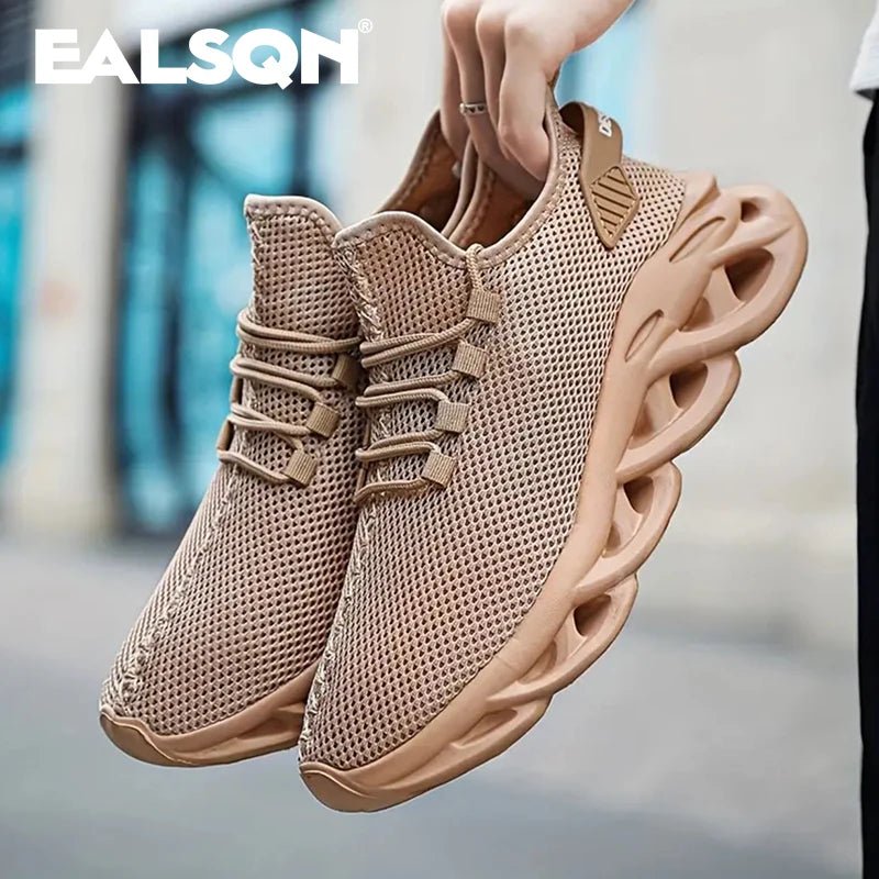 Men Sports Running Black Jogging Shoes Casual Sneakers Brown Outdoor Breathable Mesh Women Light Shock - absorption Black Tennis - PCWLDASHRES