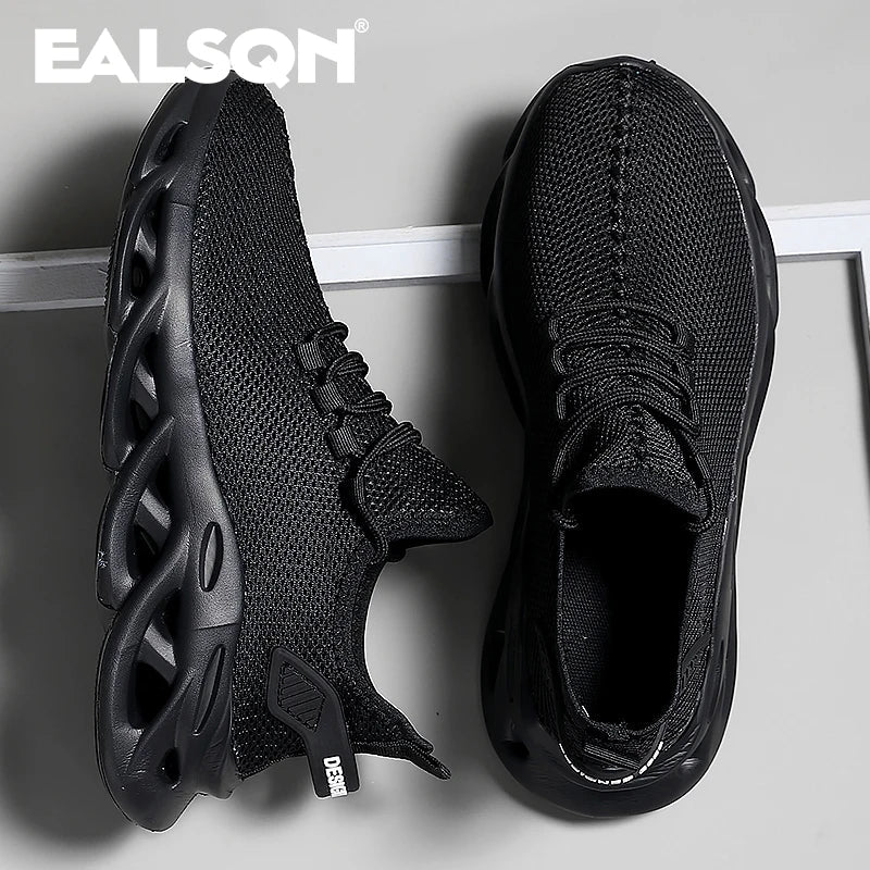 Men Sports Running Black Jogging Shoes Casual Sneakers Brown Outdoor Breathable Mesh Women Light Shock - absorption Black Tennis - PCWLDASHRES