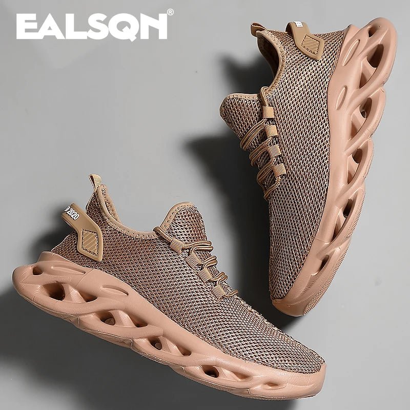 Men Sports Running Black Jogging Shoes Casual Sneakers Brown Outdoor Breathable Mesh Women Light Shock - absorption Black Tennis - PCWLDASHRES