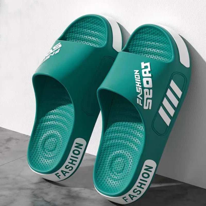 Men Women Outdoor Soft EVA Slippers Thick Bottom Couple Summer Home Sandal Anti - Slip Indoor Casual Bathroom Shower Flip Flops - PCWLDASHRES