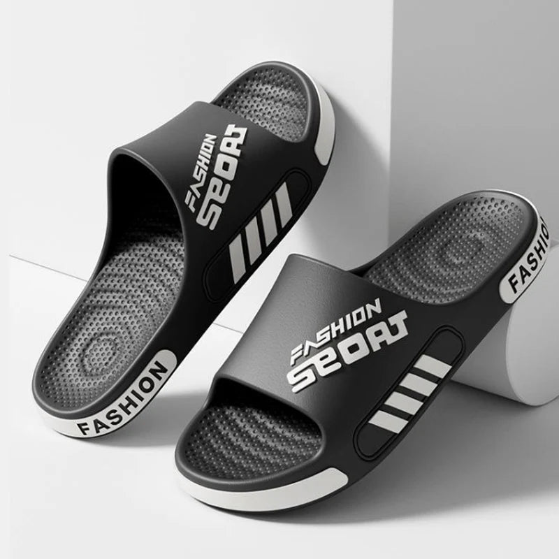 Men Women Outdoor Soft EVA Slippers Thick Bottom Couple Summer Home Sandal Anti - Slip Indoor Casual Bathroom Shower Flip Flops - PCWLDASHRES