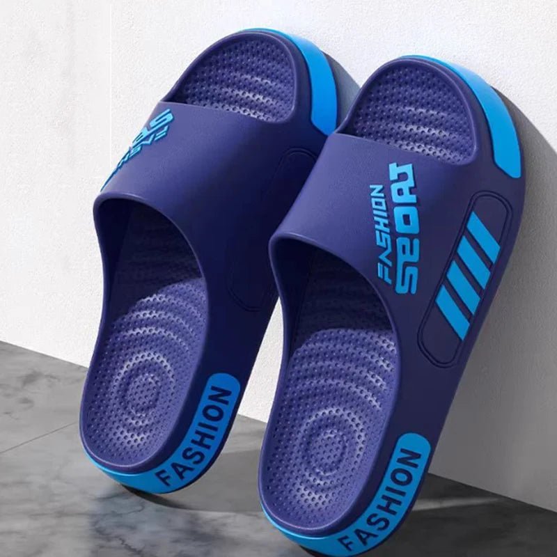 Men Women Outdoor Soft EVA Slippers Thick Bottom Couple Summer Home Sandal Anti - Slip Indoor Casual Bathroom Shower Flip Flops - PCWLDASHRES