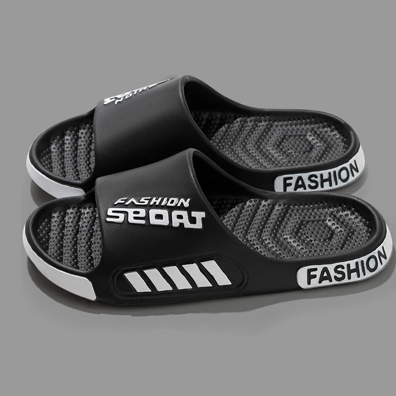 Men Women Outdoor Soft EVA Slippers Thick Bottom Couple Summer Home Sandal Anti - Slip Indoor Casual Bathroom Shower Flip Flops - PCWLDASHRES