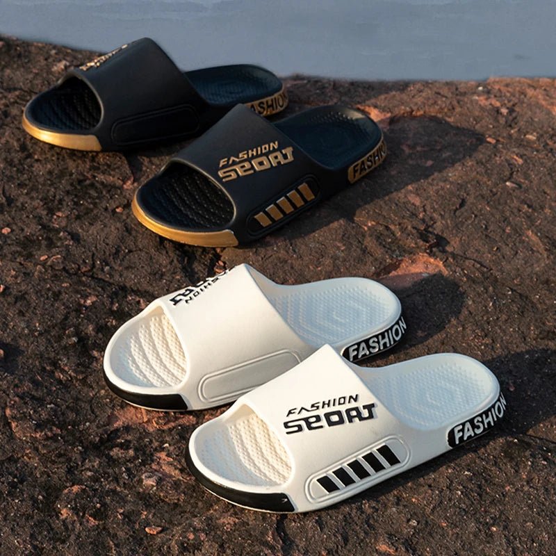 Men Women Outdoor Soft EVA Slippers Thick Bottom Couple Summer Home Sandal Anti - Slip Indoor Casual Bathroom Shower Flip Flops - PCWLDASHRES