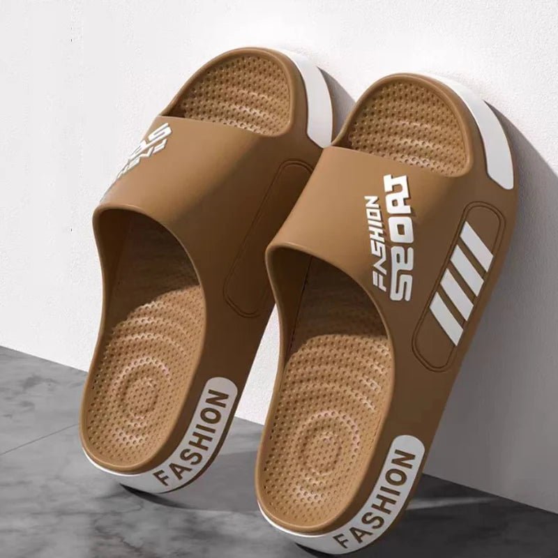 Men Women Outdoor Soft EVA Slippers Thick Bottom Couple Summer Home Sandal Anti - Slip Indoor Casual Bathroom Shower Flip Flops - PCWLDASHRES