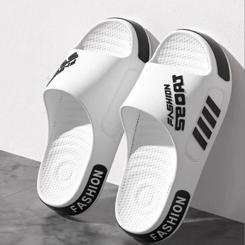 Men Women Outdoor Soft EVA Slippers Thick Bottom Couple Summer Home Sandal Anti - Slip Indoor Casual Bathroom Shower Flip Flops - PCWLDASHRES
