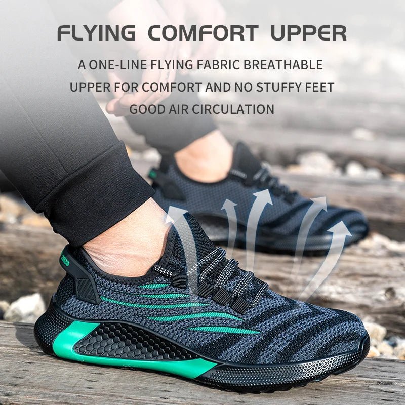 Men Work Safety Shoes Anti - puncture Working Sneakers Male Indestructible Work Shoes Men Boots Lightweight Men Shoes Safety Boots - PCWLDASHRES