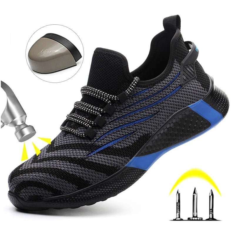 Men Work Safety Shoes Anti - puncture Working Sneakers Male Indestructible Work Shoes Men Boots Lightweight Men Shoes Safety Boots - PCWLDASHRES