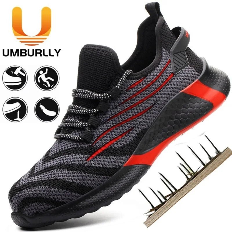 Men Work Safety Shoes Anti - puncture Working Sneakers Male Indestructible Work Shoes Men Boots Lightweight Men Shoes Safety Boots - PCWLDASHRES