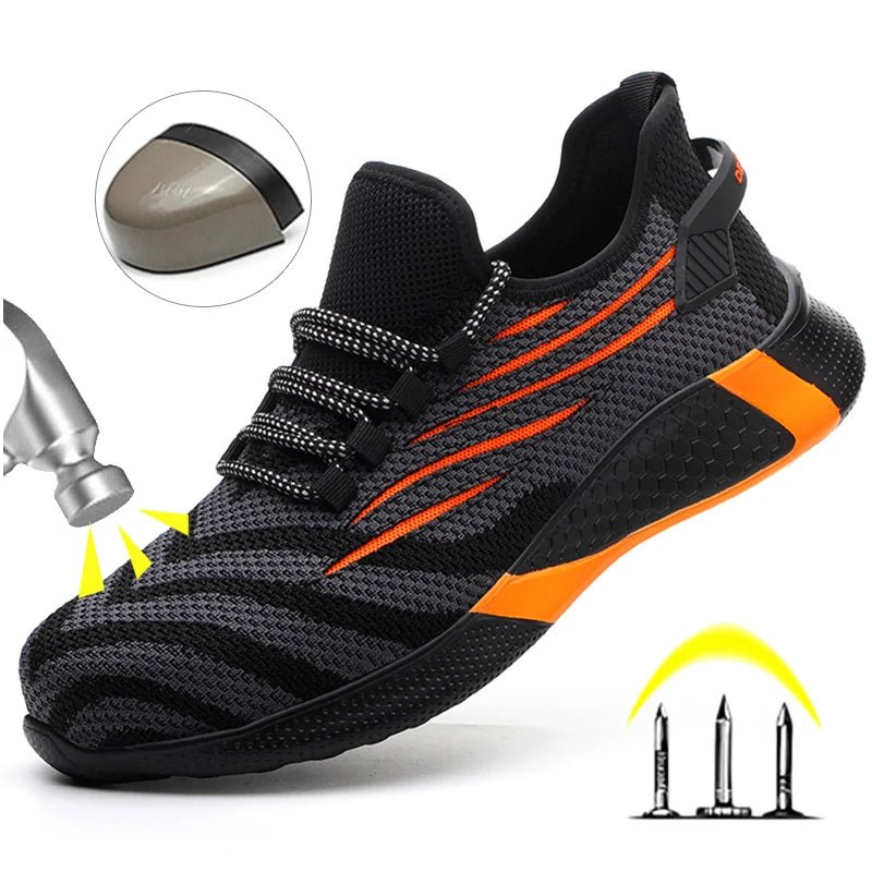 Men Work Safety Shoes Anti - puncture Working Sneakers Male Indestructible Work Shoes Men Boots Lightweight Men Shoes Safety Boots - PCWLDASHRES
