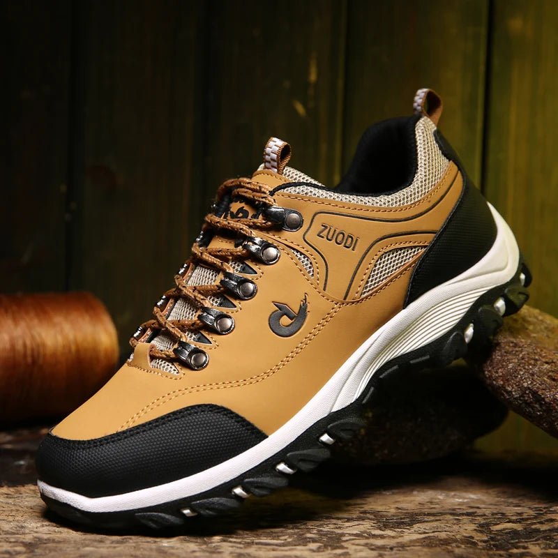 Men's Hiking Shoes Waterproof Leather Outdoor PU Shoes Wear - resistant Men Trekking Walking Hunting Tactical Sneakers - PCWLDASHRES