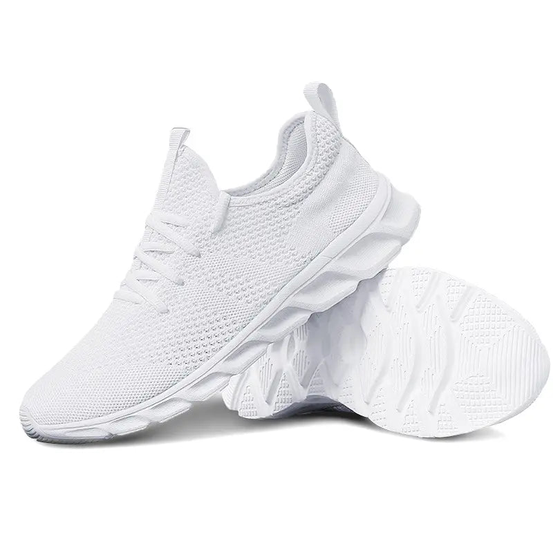 Men's shoes Four Seasons new plus size Flying weaving Lightweight Breathable Casual Sports Shoes Soft Sole Outdoor Running Shoes - PCWLDASHRES