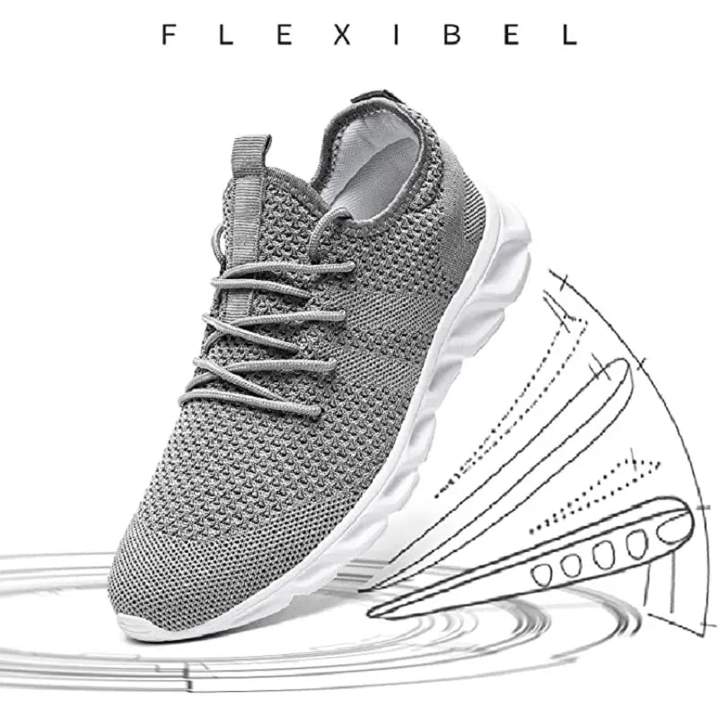 Men's shoes Four Seasons new plus size Flying weaving Lightweight Breathable Casual Sports Shoes Soft Sole Outdoor Running Shoes - PCWLDASHRES